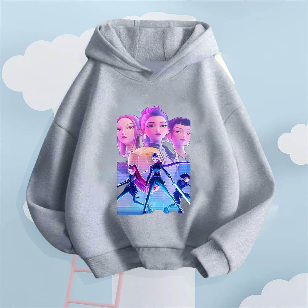 Girls' Hooded Pullover, a Casual and Fashionable Internet Style Women's Soldier Printed Children's Sports Shirt for Autumn and Winter
