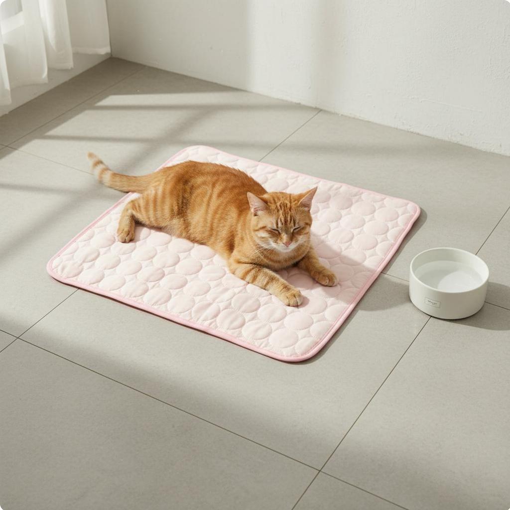 Pet Cooling Mat Breathable Dog Cooling Pad Lightweight for Felines, Summer