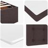 Ottoman Bed with Mattress Dark Brown 90 x 190 cm Fabric