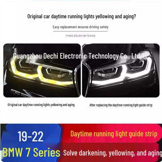 Compatible with 19-22 BMW 7 Series G11 G12 Daytime Running Light Guide Strip Headlight Angel Eye.