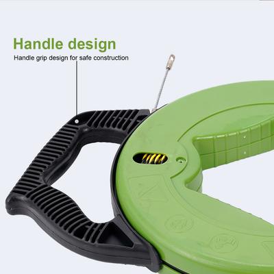 4.5mm Cable Puller 30/40/50M Fiberglass Fish Tape Reel Puller Conduit Ducting Rodder Green Electrical Wall Wire Fast Wire Puller