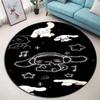 The My Melody and Cinnamoroll Cartoon Round Rug Can Be Used To Decorate Living Rooms, Bedrooms, Sofas, and Playrooms;