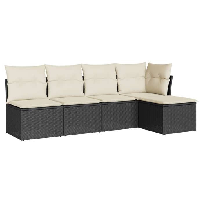VidaXL Garden Lounge Set with Cushions 5 Pcs, Sofas with Adjustable Feet, Outdoor Furniture Set Patio Terrace, 3249355
