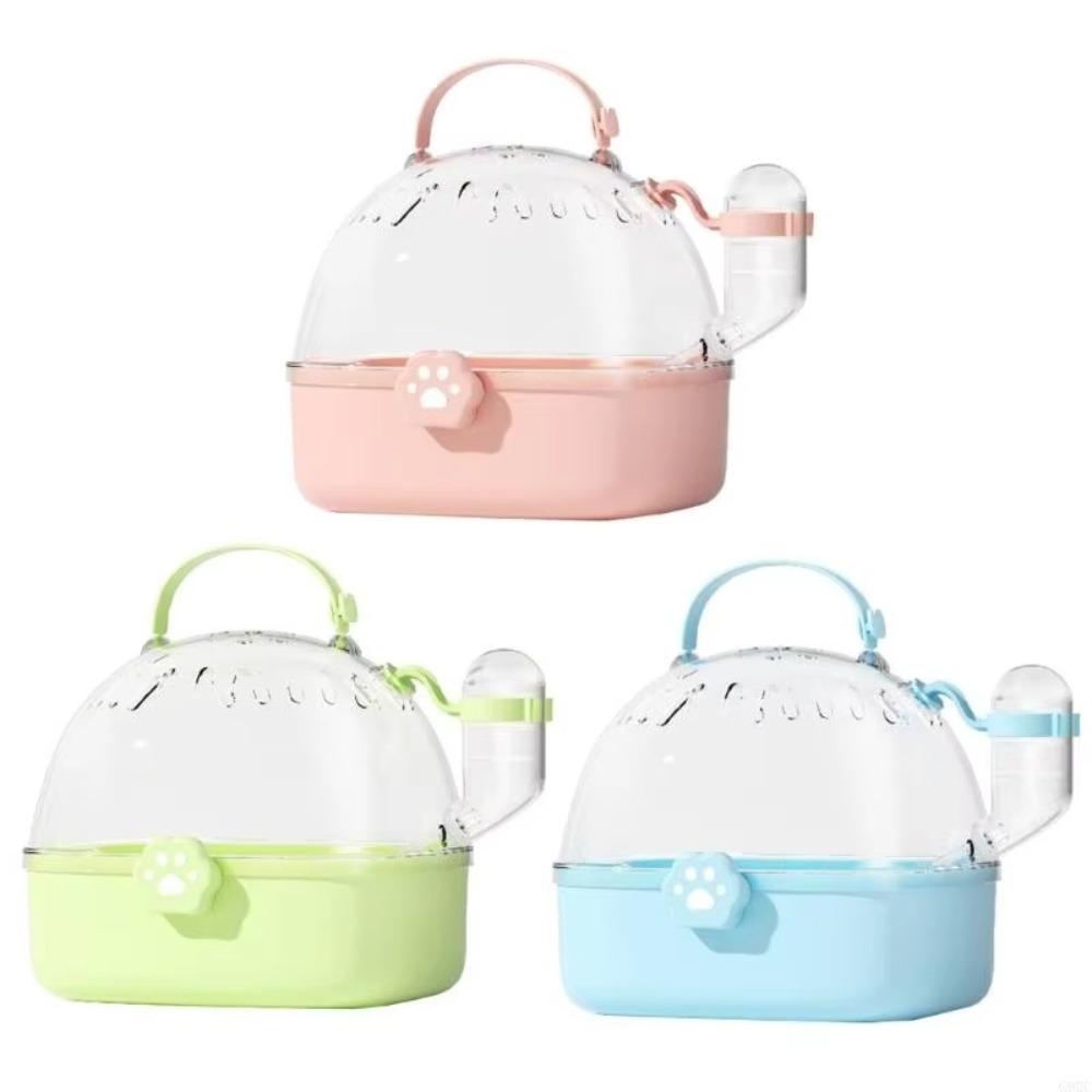 Transparent Hamster Cage Breathable Travel Pet Cage Sturdy Pet Carriers Cage Outdoor