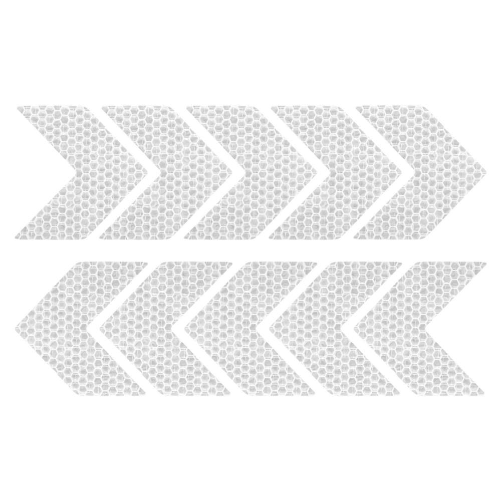 10PCS Car Reflective Sticker Warning Decals Arrow Sign Tape Stickers For Auto Tail Bar Bumper Trunk Safety Decoration Sticker