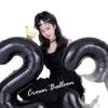 40-Inch Black Crown Number Balloons - Birthday Photo Props & Party Decor