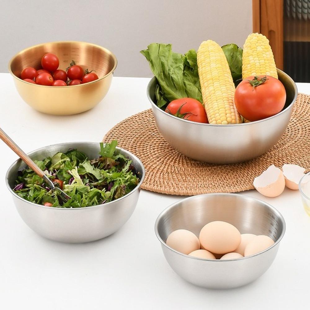 Anti-Scalding Soup Rice Bowl with Scale Dish Container Noodles Bowl  for Cooking Baking