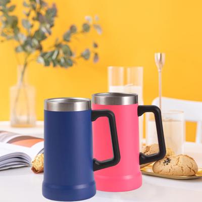 700ML Beer Stein Double Wall Stainless Thermal Steel Coffee Mug Insulation Tumbler for Hot
