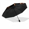 1pc Heart Print Automatic Folding Umbrella - Portable Collapsible Design, 8-Rib Iron Frame, Durable Fabric Yy251125030