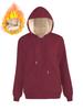 2023 Women's Winter Hooded Lambswool Pocket Sweatshirt Jacket
