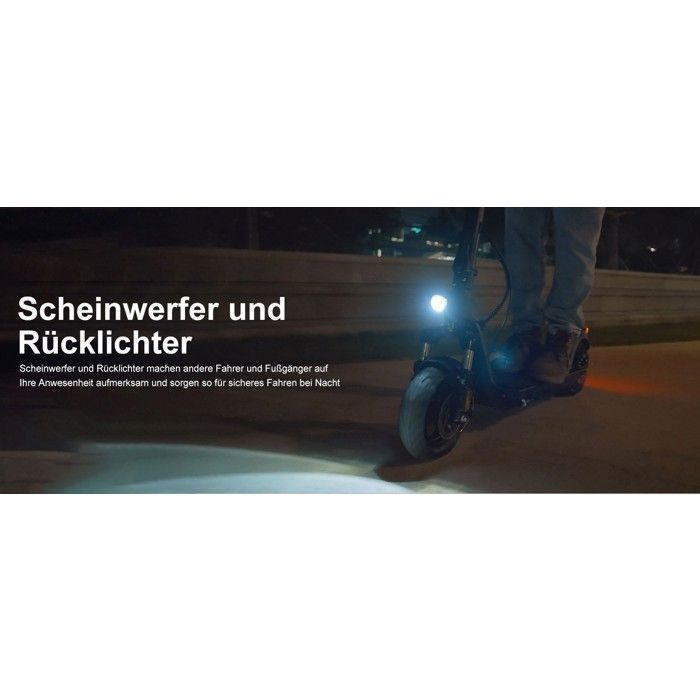 Scooter électrique JOYOR C10E certifiée ABE - Moteur 500 W - Batterie 48 V--10,4 Ah - Pneus 10 pouces - Noir