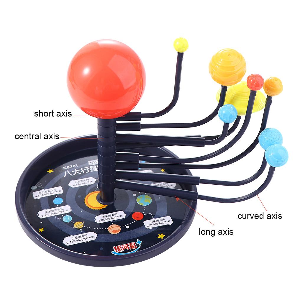 Creative Kids Plastic Child Astronomy Educational Toy Set DIY 9 Planets Solar System Model Toys