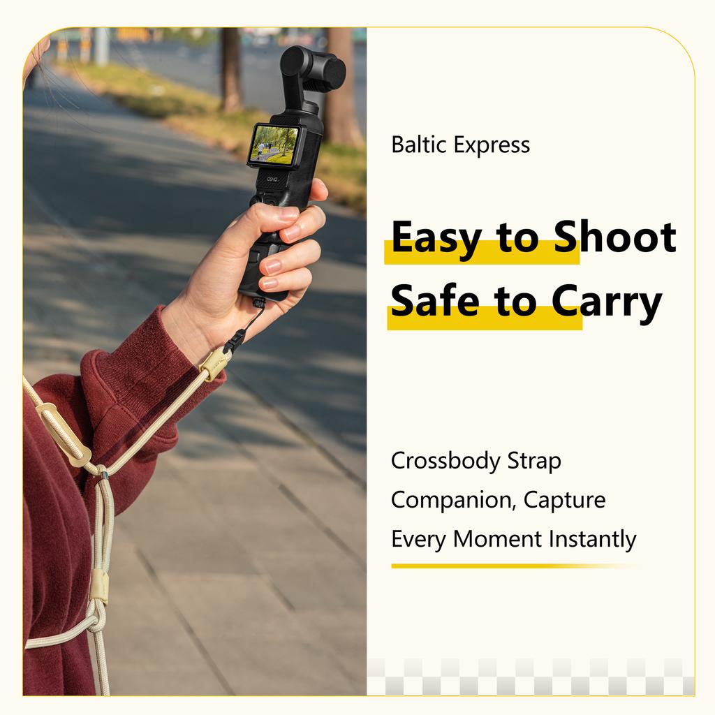 STARTRC For DJI Osmo Pocket 3 Sports Camera Double Ended Lanyard 66 - 136cm Adjustable Neck Strap