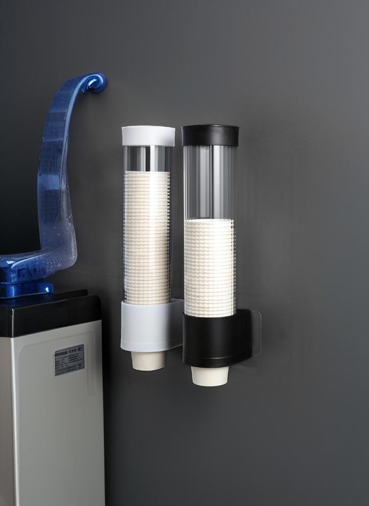 New Disposable Cup Extractor Wall Mounting Disposable Paper Cup Dispenser Plastic Cup Holder Dispenser Automatically Drops Cup