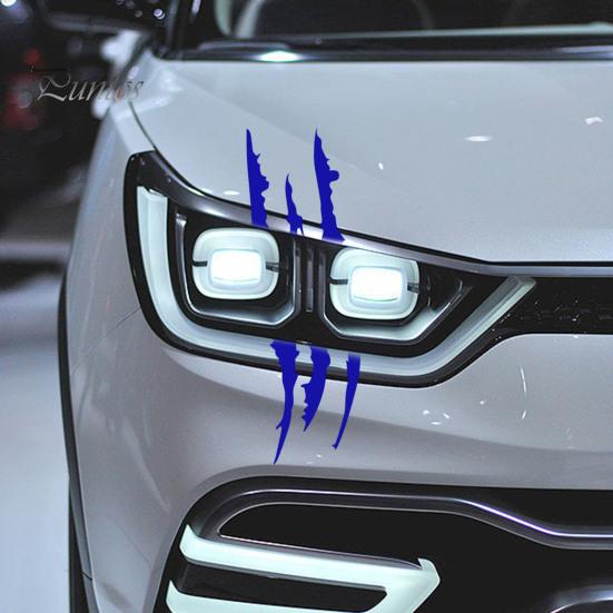 Sporty Car Exterior Trim 2Pcs Claw Mark Decals for Cars, Headlight Sticker, Stripes Waterproof Sticker Scratch Decal Sports Cars SUV Pickup