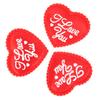 100 Stück Beutel Polyester Schwamm Herzform Deko Valentinstag Hochzeitsfeier Dekoration Ornament(rot )