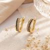 Delicate Zircon Hoop Earrings Light Luxury Women Earrings Temperament Clip Earrings  Women