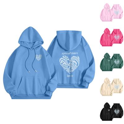 Sweatshirts For Teen Girls Long Sleeve Letter Print Casual Graphic Hoodies Drawstring Pullover Cute Oversized Hoodie