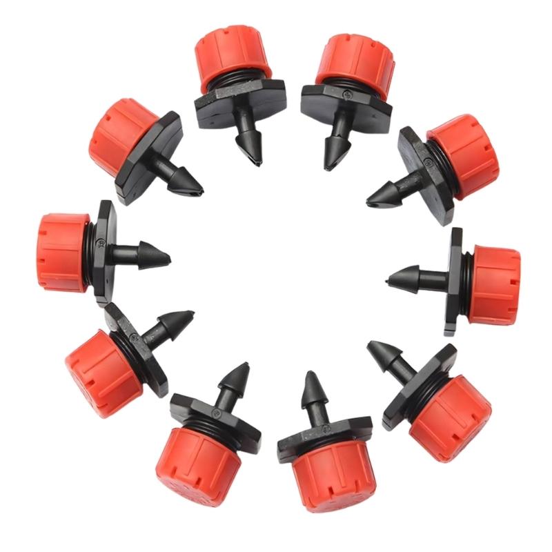 Plastic Adjustable Irrigation Drip Emitter Set With Adjustable Flows For Precise Plant Watering And Water Conservation