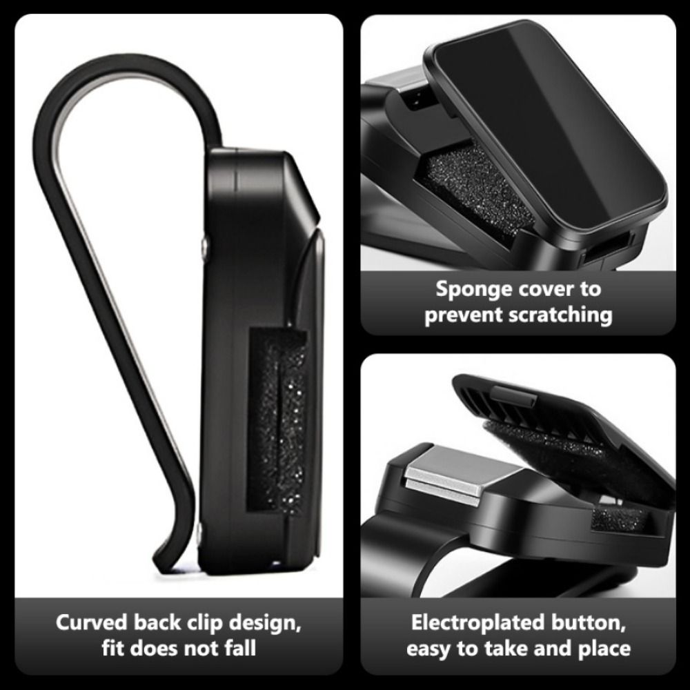 Shock-proof Car Glasses Clip Press Switch Ticket Card Mount Clips  Car Sun Visor Storage