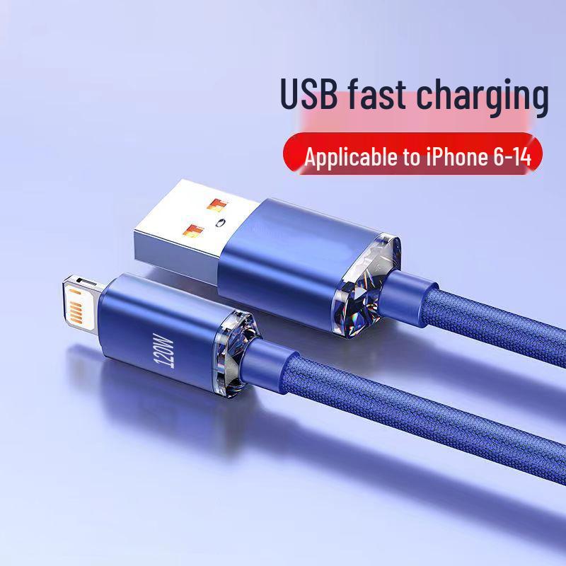 Compatible USB Charger Cable for iPhone Models: 5/6/7/8 Plus, 11/12/13 XS, 14 Pro Max