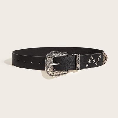 Paski Vintage Star Rivet Y2K Metal Buckle Punk Rock Belt Gothic PU Pasek do talii Kobiety Mężczyźni Jeansy Spodnie Dekoracje Akcesoria