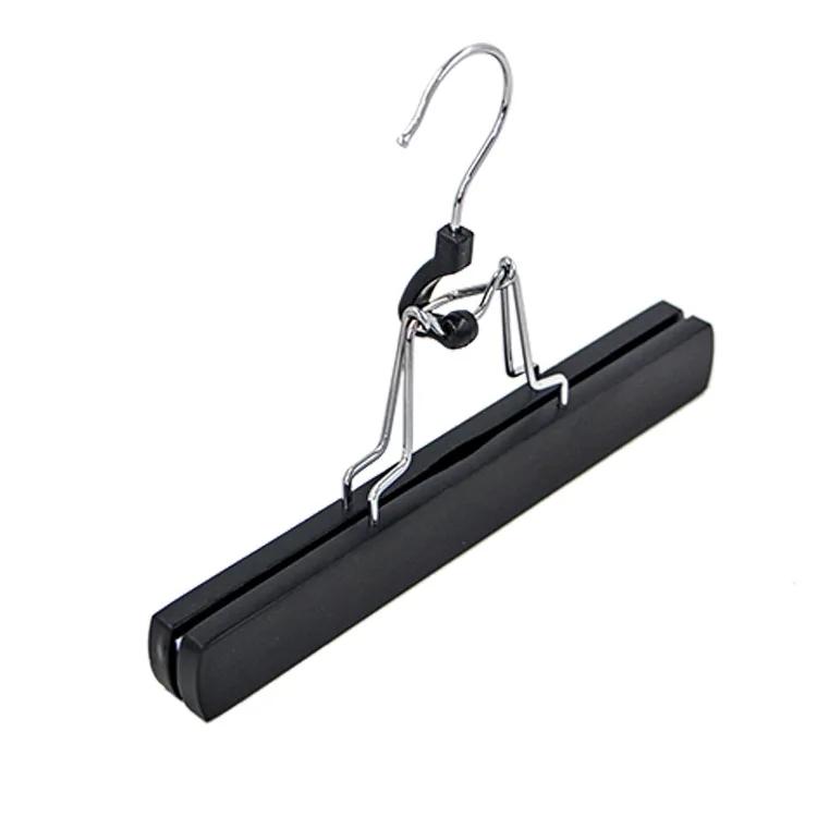 

10/20 шт розовых деревянных вешалок для брюк, вешалка для наращивания волос с нескользящей губкой, нескользящие вешалки для юбок, шорт, брюк 10PCS чёрный