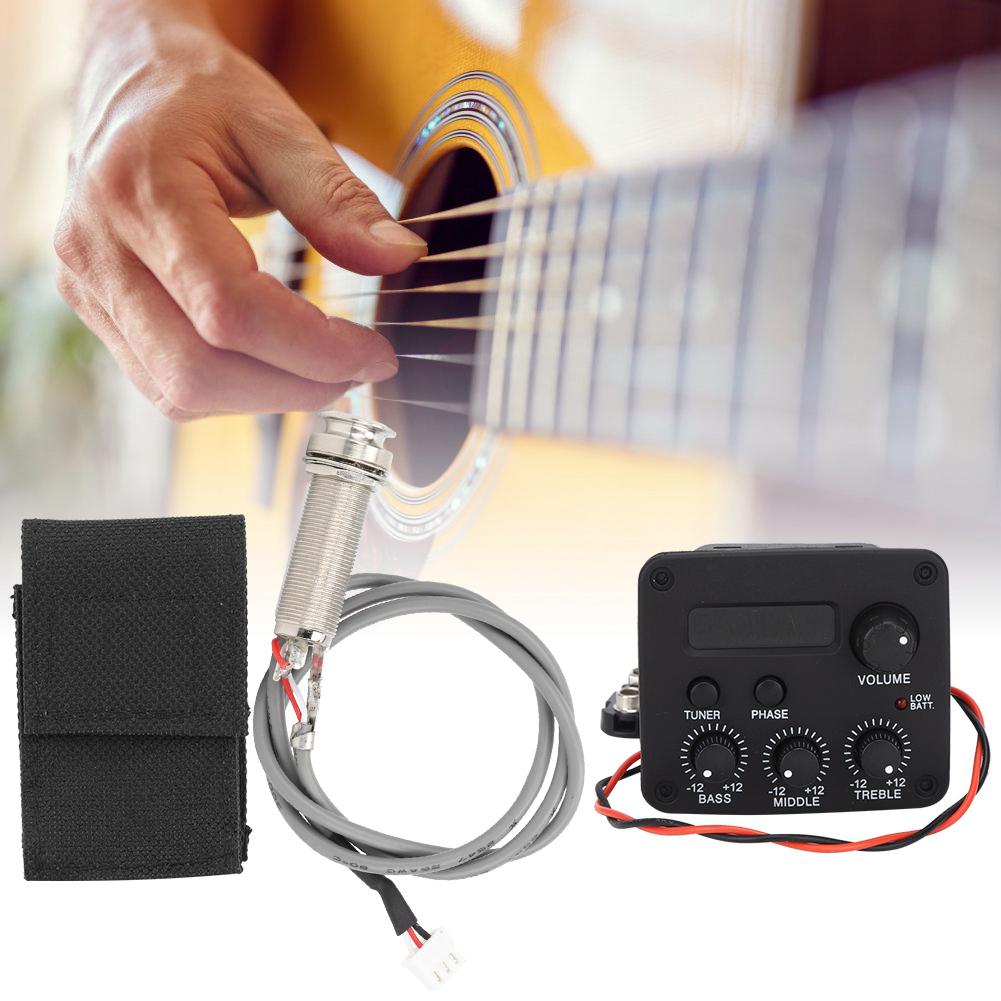 Guitar Preamplifier 3Segment Pickup Equalizer LCD Screen Musical Instrument Accessories