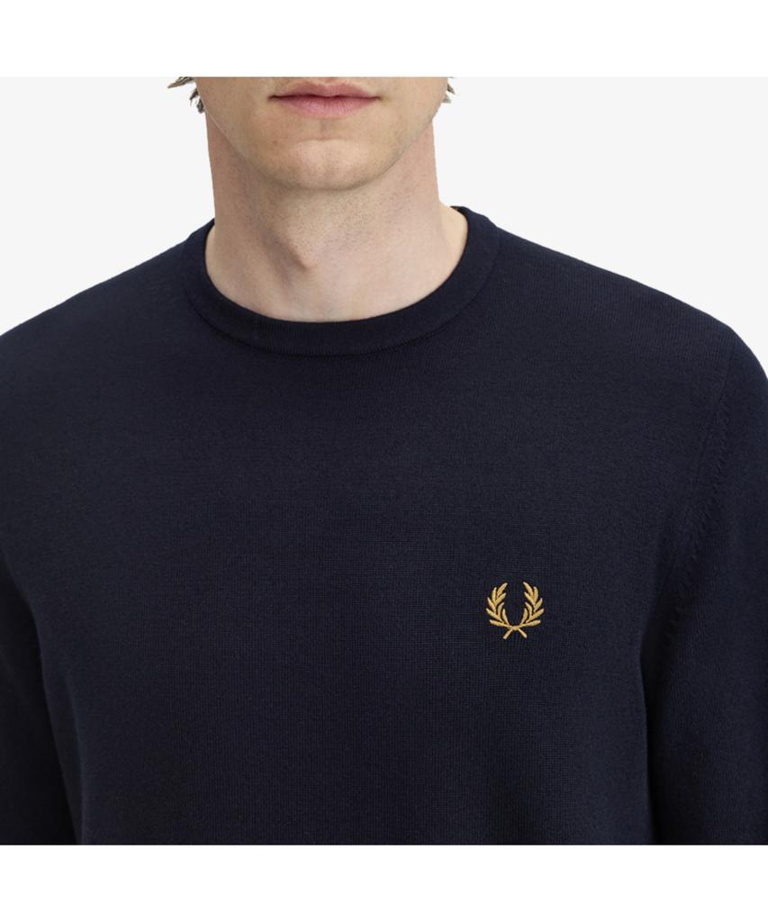 FRED PERRY [Baseline] Classic Crew Neck Merino Wool Knit - Navy Afpm2439601-795