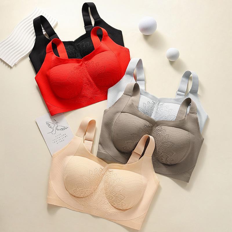 Large Size Lingerie for Women Seamless Gathering Bra Sports Bra Without Steel Ring Collection and Accessory Bra Beautiful Back Bra