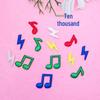 Colorful Embroidered Musical Notes Patch - Self-Adhesive for Children’s Backpacks & Notebooks