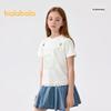 Balabala Girls' Faux Two-Piece Short Sleeve T-Shirt