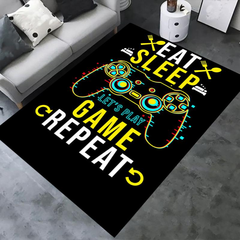 Office Carpet-Eat Sleep Game Repeat Gaming Controller Design, Sofa Rug, Chair Mat for Protectiona108