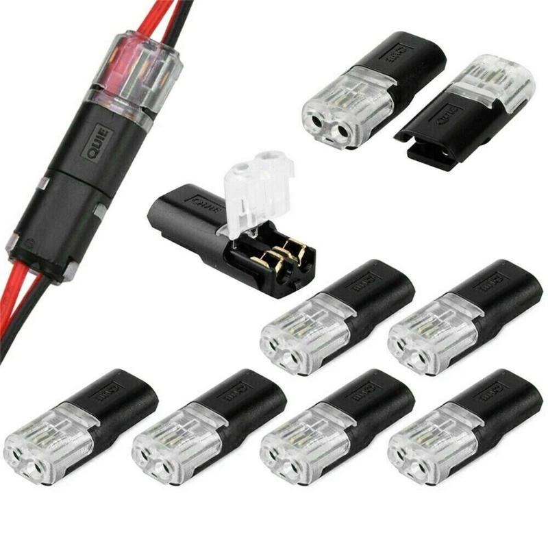 10Pcs 2 Pin 2 Way Wire Terminals No Wire Stripping Required Quick Wire Connectors Led Light Strips Connectors Enduring