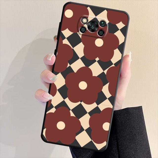 

Прекрасный чехол для телефона с цветочным рисунком для Samsung Galaxy S23 S21 S22 S20 Note 20 Ultra 10 Plus 8 9 Note20ultra S21 S22, черная мягкая сумка-чехол Samsung Note 8