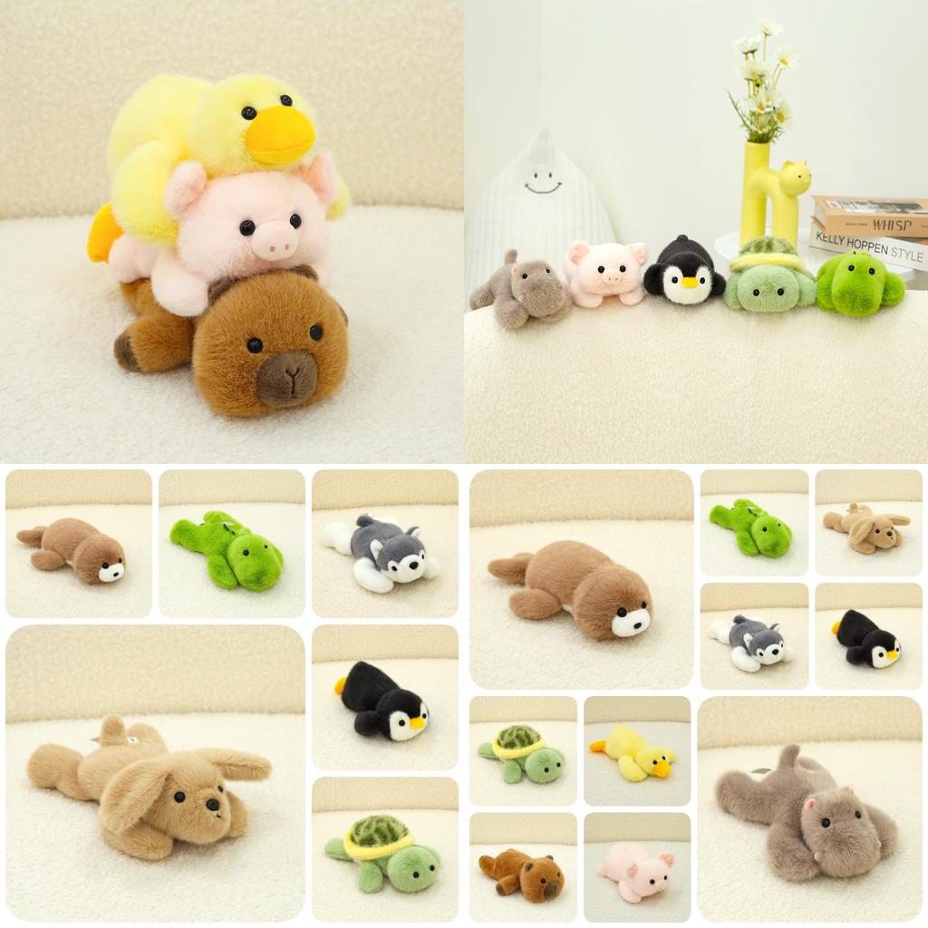 Cute Plush Animal Pillow Soft Toy Collection Featuring Adorable Dog Dinosaur For Kids