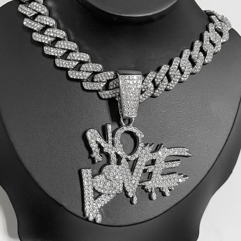 European-American Exaggerated Hip Hop Rhinestone Pendant Jewelry for Men & Women