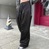 New Arrivals Open Run Rivet Pants String Waist Big Size Cotton Jogger Wide Fit