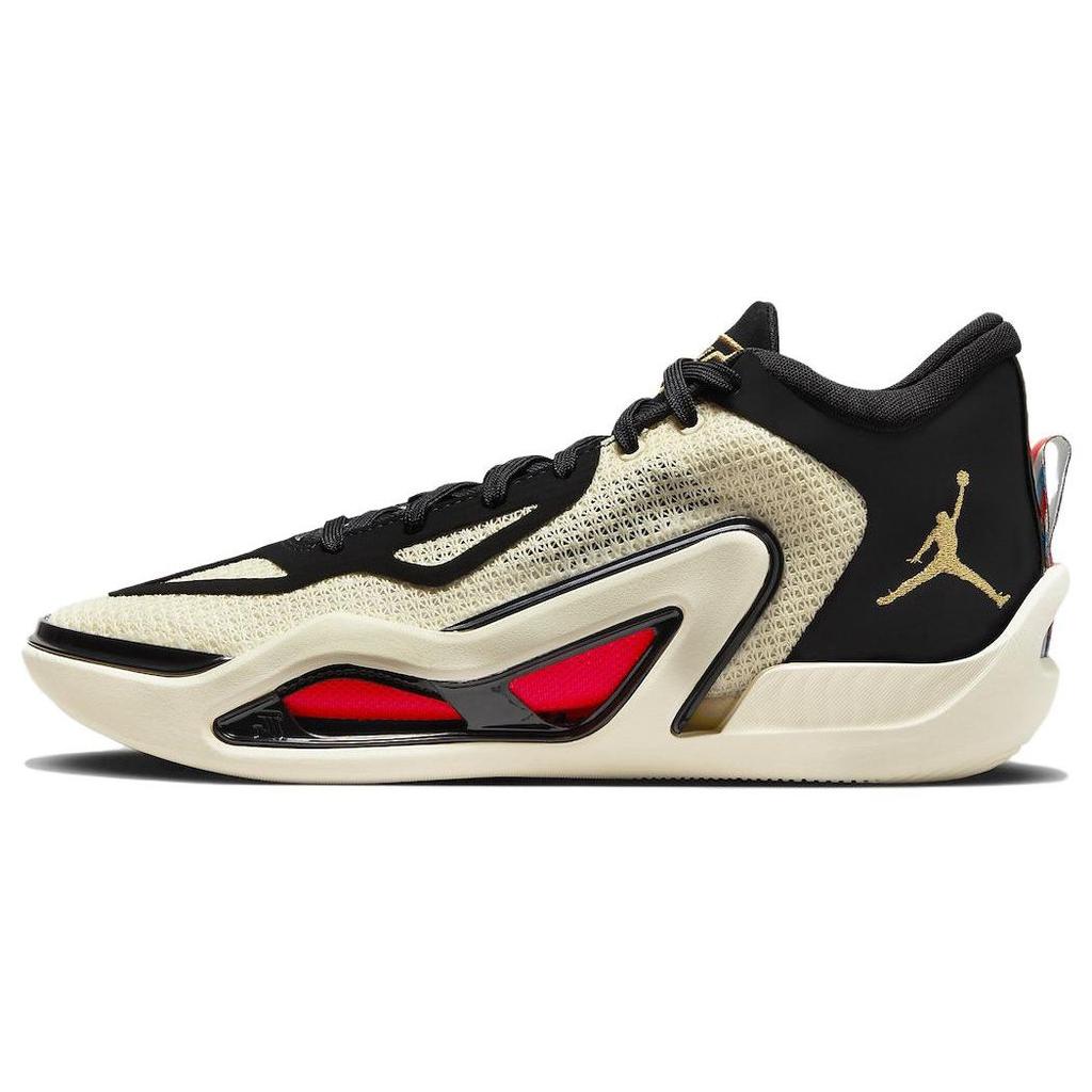 Air Jordan Tatum 1 PF Barbershop Men Sneakers Cream Coconut-Milk Metallic-Gold DX5574-180