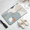 Diatom Mud Absorbent Mat Household Bathroom Non-slip Quick-drying Soft Foot Mat Semi-round Toilet Toilet Entrance Door Floor Mat