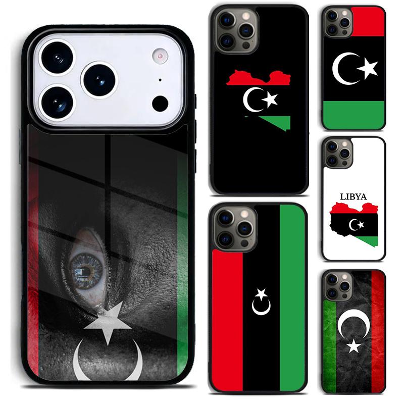 Libya Flag Phone Case for iPhone 17 16 15 Pro Max Air 14 13 12 11 Plus Shockproof Capa Cover