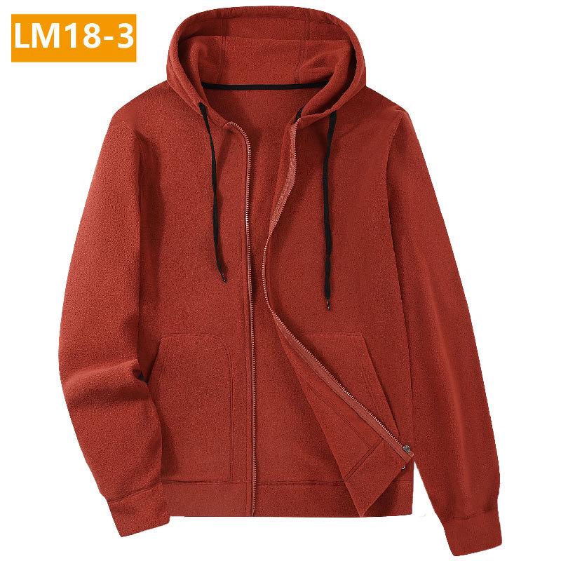 Men's Plus Size Fleece Hooded Zipper Sweatshirt with Velvet Lining