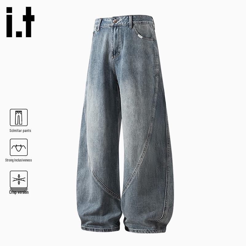 

Fingercroxxit Men s American Trendy Curved Leg Jeans 2XL