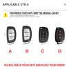 Zinc Alloy+Leather Car Key Case Cover Shell For Hyundai Elantra Tucson I40 I20 I10 Ix35 Ix45 Creta Santa Fe H-1 Auto Accessories