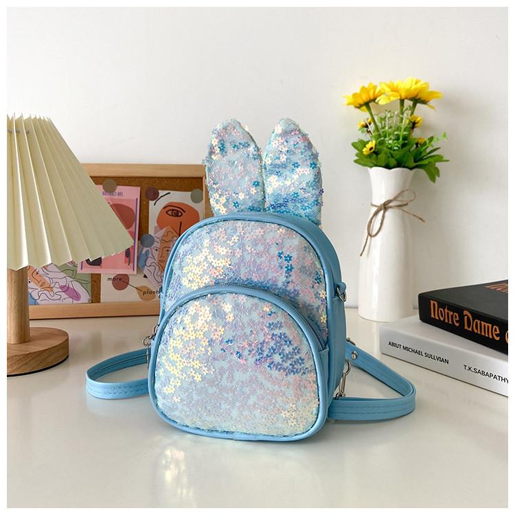 Adorable Pu Kids Backpack With Sequins Fashionable Princess School Bag For Girls