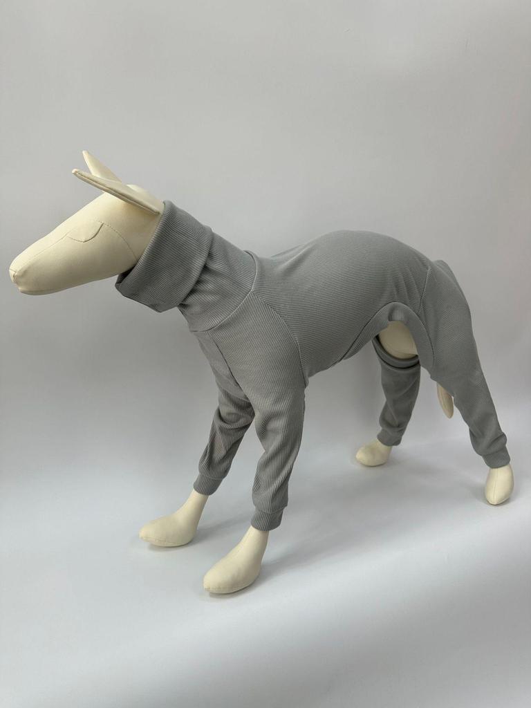 European & American Solid Color High-Neck Slim Fit Ribbed Dog Clothes for Autumn & Winter.