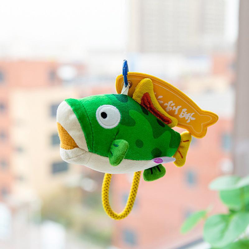 Fishing Charm Series: Decompression Plush Marine Fish and Bass Toys