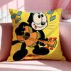 Cartoon F-Felix The Cat Cushion Cover Breathable Linen Pillowcase Summer Odorless Eco-Friendly Invisible Zipper Washable