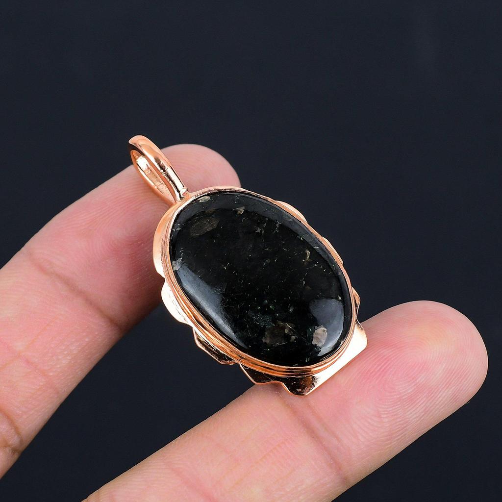 Gorgeous Nummite Gemstone Handmade Copper Jewelry Amazing Pendant For Love