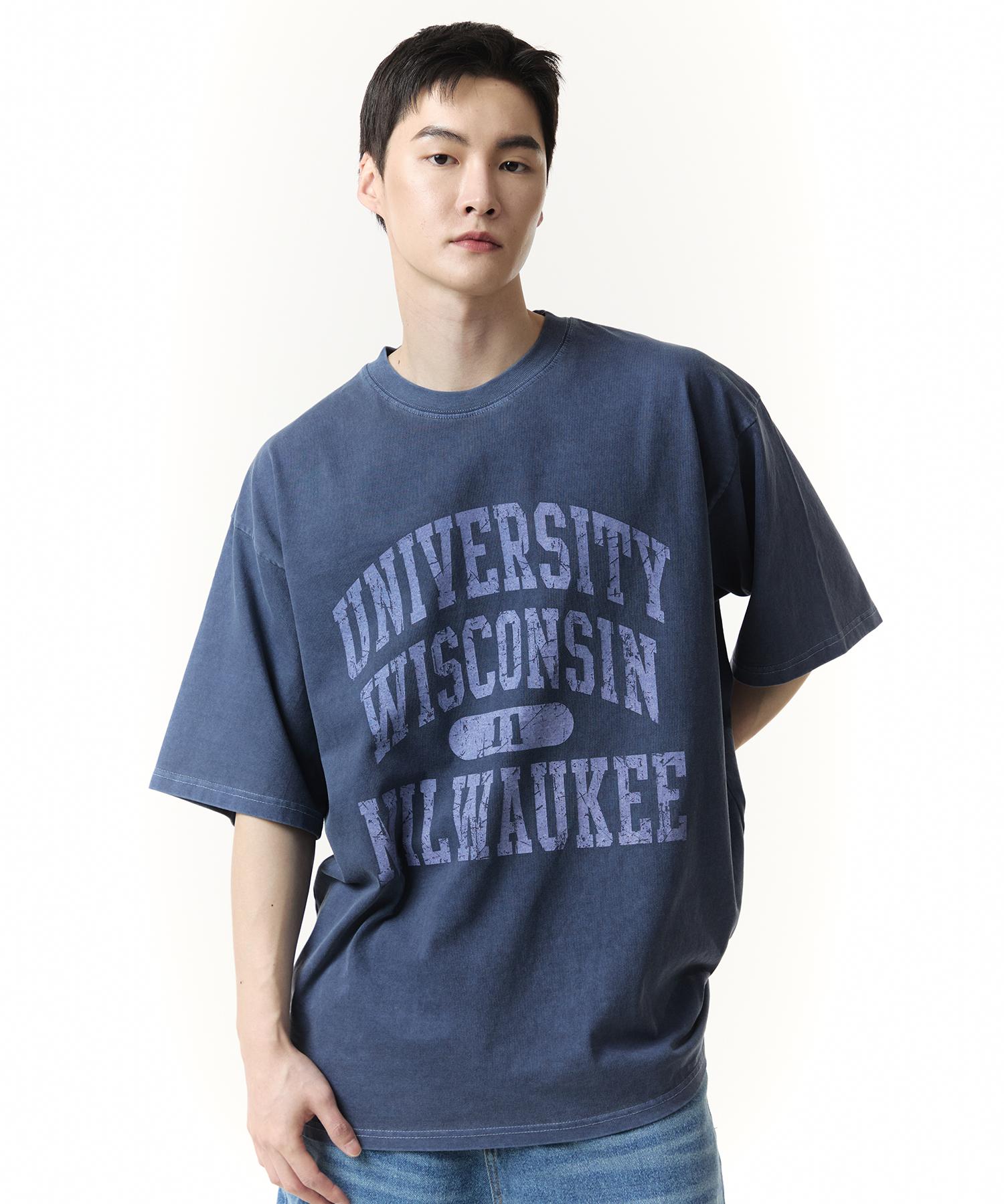 Row Lab Wisconsin Crack Pigment Short Sleeve T-Shirt (Navy) L